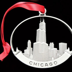 Chicago locket design with a ribbon