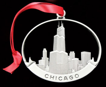 Chicago locket design with a ribbon