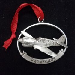 P 40 war hawk medal with mountain model