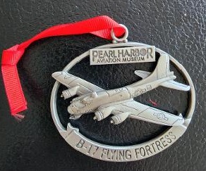 B 17 flying fortress medal with a model design
