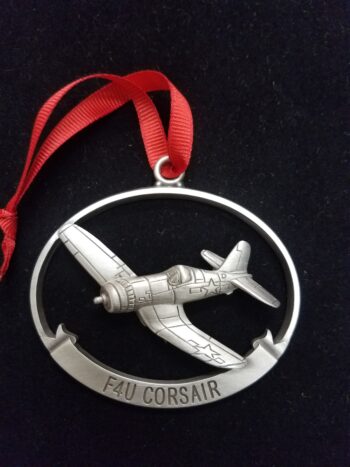F4u corsair medal with a flight model