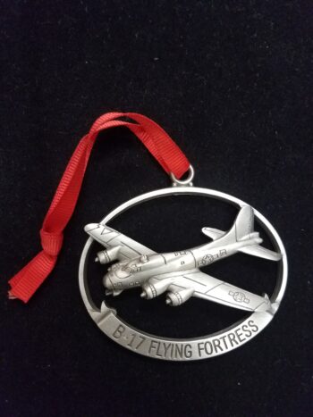 B 17 flying fortress medal with mountain model
